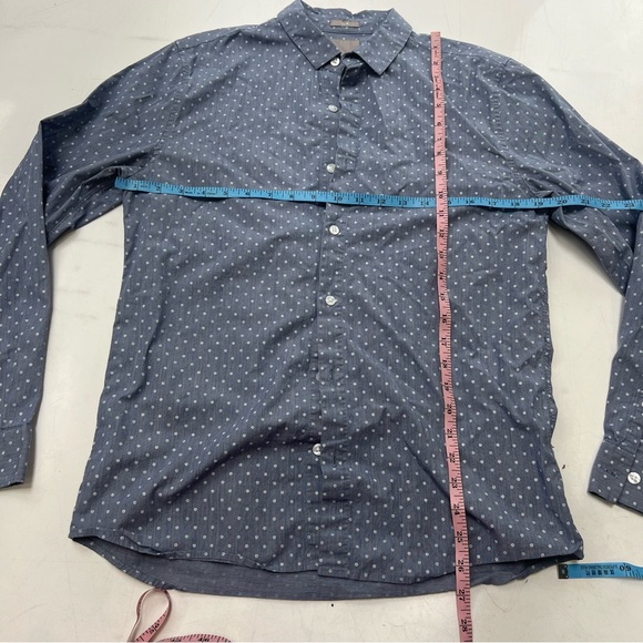 A-Frame men’s blue button down shirt M L124-22 - Picture 4 of 6